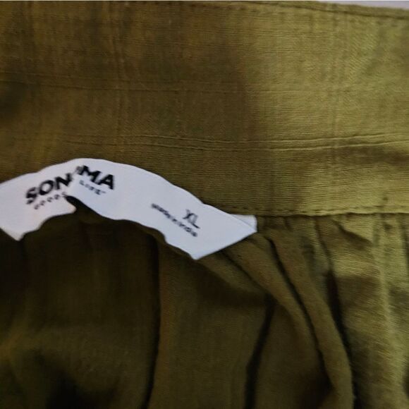 Sonoma blouse women's XL deep sage green NWT - Picture 2 of 4